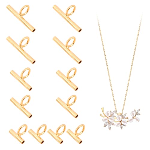 ASUNFO 12 Stück Pin zu Anhänger Konverter Brosche Halskette Verbinder für DIY Schmuckherstellung 3 Größen Gold ASUNFO 12 Stück Pin zu Anhänger Konverter Brosche Halskette Verbinder für DIY Schmuckherstellung 3 Größen Gold von ASUNFO