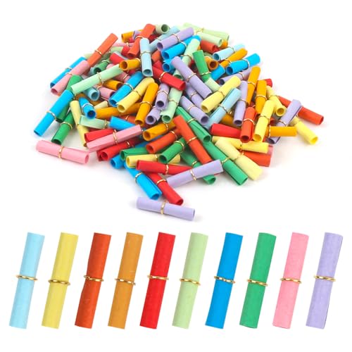 ASUNFO Mini-Papierrollen zum Schreiben von Nachrichten, Papierrollen für Briefe, Jahrestag, Valentinstag, Geburtstag, verschiedene Farben, 300 Stück ASUNFO Mini-Papierrollen zum Schreiben von Nachrichten, Papierrollen für Briefe, Jahrestag, Valentinstag, Geburtstag, verschiedene Farben, 300 Stück von ASUNFO