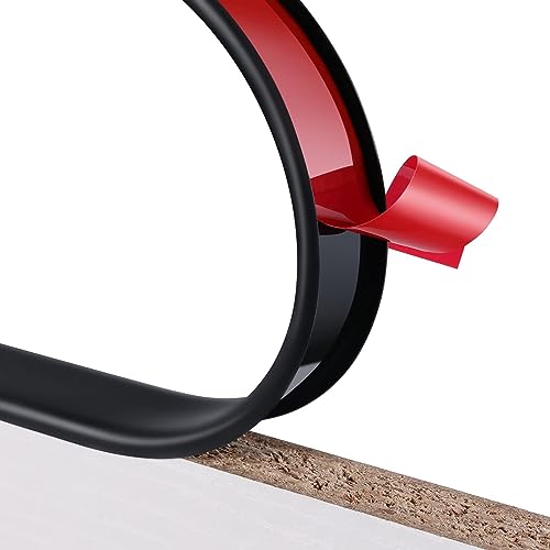 ASZHQUXIUAS 16,4 Fuß U-förmiger Kantenschutz for Abziehen und Aufkleben – zusammenklappbare Furnierkantenleiste for die Schrankreparatur, Selbstklebender Möbelkantenschutz(Black,36mm) von ASZHQUXIUAS