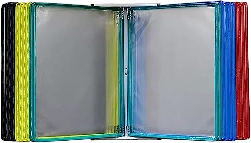 ASZHQUXIUAS An der Wand befestigter Dokumentenhalter, Poster-Flipbook-Display mit 20 Taschen, Wandhalterung, Referenz- und Anzeigesystem, A4-Ordner, Wand-Aktenhalter ASZHQUXIUAS An der Wand befestigter Dokumentenhalter, Poster-Flipbook-Display mit 20 Taschen, Wandhalterung, Referenz- und Anzeigesystem, A4-Ordner, Wand-Aktenhalter von ASZHQUXIUAS