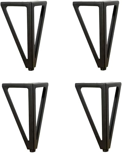ASZHQUXIUAS Tischbeine,Tischbeine Metall, 4 Stück Ersatz-Möbelbeine aus schwarzem Metall – Couchbeine, Tischbeine, Schrankfüße for Sofas und mehr von ASZHQUXIUAS