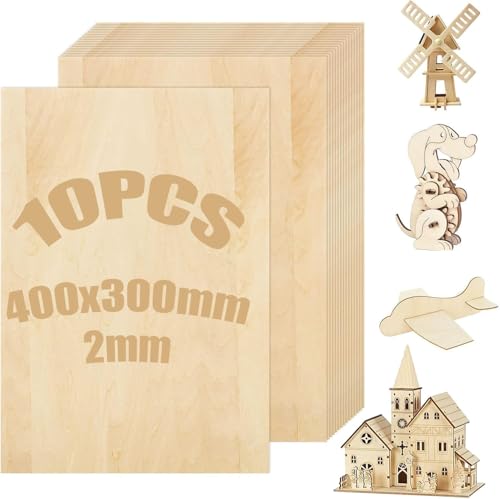 ASelected 10 Stücke Sperrholzplatte Holz 400 * 300 * 2MM - A3 Birkensperrholz Sperrholz Platte Für Laserprojekte, DIY Modell, Kunst und Handwerk, Gemälde ASelected 10 Stücke Sperrholzplatte Holz 400 * 300 * 2MM - A3 Birkensperrholz Sperrholz Platte Für Laserprojekte, DIY Modell, Kunst und Handwerk, Gemälde von ASelected