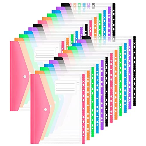 ASelected 24 Stück Dokumentenmappe A4 Abheftbar, Dokumentenmappe A4 Transparent für Dokumente Organisieren Dokumententasche A4 zum Abheften mit Druckknopf und Etikettentasche, 6 Farben ASelected 24 Stück Dokumentenmappe A4 Abheftbar, Dokumentenmappe A4 Transparent für Dokumente Organisieren Dokumententasche A4 zum Abheften mit Druckknopf und Etikettentasche, 6 Farben von ASelected