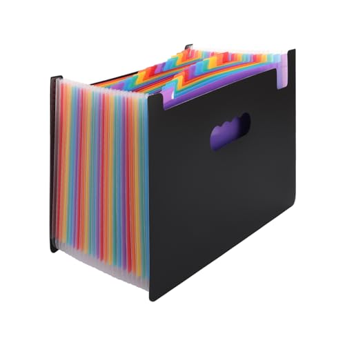 ASelected A4 Fächermappe Dokumenten-Organizer Fächermappe mit 24 Fächern Akkordean Farbige Register Regenbogen-Dokumentenbox für Zuhause oder Büro Dokumente ASelected A4 Fächermappe Dokumenten-Organizer Fächermappe mit 24 Fächern Akkordean Farbige Register Regenbogen-Dokumentenbox für Zuhause oder Büro Dokumente von ASelected