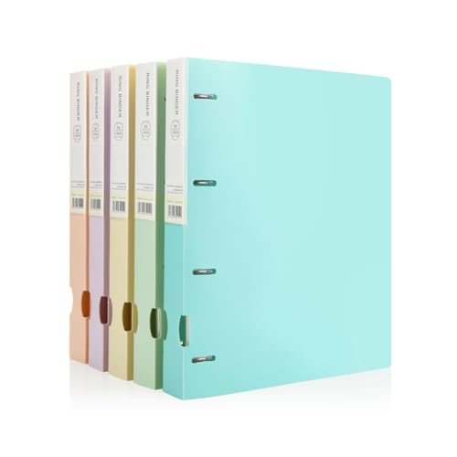ASelected A4-Ordner, 90 mm, Pappordner, A4, Pastell-Ringbinder, D-Ring, 240 Blatt Kapazität, Aktenordner für Zuhause, Büro, Blau, Grün, Beige, Lila, Rosa, 5 Stück ASelected A4-Ordner, 90 mm, Pappordner, A4, Pastell-Ringbinder, D-Ring, 240 Blatt Kapazität, Aktenordner für Zuhause, Büro, Blau, Grün, Beige, Lila, Rosa, 5 Stück von ASelected