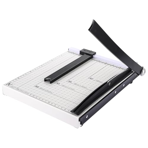 Hebelschneider A4 Kompakt Papierschneider mit Metallbasis Schneidemaschine Papierschneidemaschine Manuell für Papier Fotos Und Pappe von ASelected