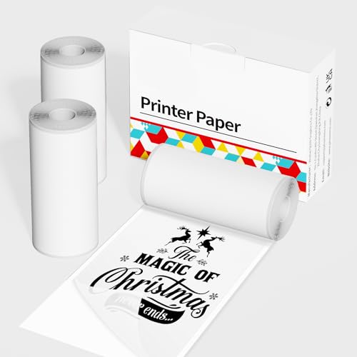 ASprink Transparentpapier mit 3 Rollen, Drucker Papier Langzeitlagerung, 50mm x 3.5m, sticker Papier für M02/M02S/M02Pro/M03 Mini Drucker - Transparent von ASprink
