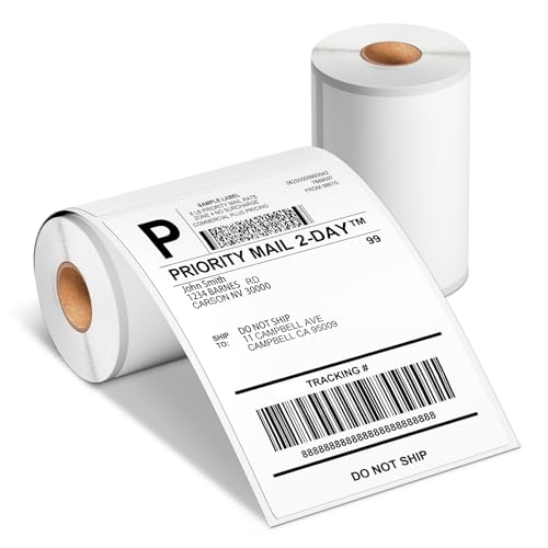 ASprink Versandaufkleber 4×6 DHL Etiketten (1000 Etiketten/2 Rolle) Thermopapier Versandetiketten Kompatibel für MUNBYN, Phomemo, Polono Etikettendrucker, BPA-freie von ASprink