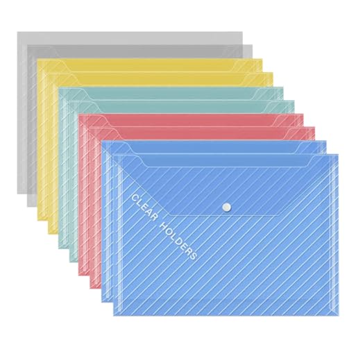 ATB-Foger 10 Bunte Kunststoff-Ordner mit Druckknopf A4 Dokumentenmappe mit Knopfnetzen, für Schule, Büro, Schreibwaren, Papierabheftung ATB-Foger 10 Bunte Kunststoff-Ordner mit Druckknopf A4 Dokumentenmappe mit Knopfnetzen, für Schule, Büro, Schreibwaren, Papierabheftung von ATB-Foger