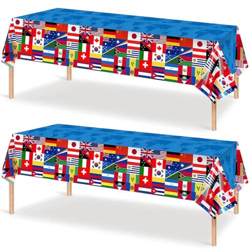 Tischdecke mit internationaler Flagge, Party-Tischdecke für Flaggen, 130 x 220 cm, Kunststoff-Tischdecke, Land-Themenparty, Europa, Olympische Party, Dekorationen, Tischdecken für Tischdecke mit internationaler Flagge, Party-Tischdecke für Flaggen, 130 x 220 cm, Kunststoff-Tischdecke, Land-Themenparty, Europa, Olympische Party, Dekorationen, Tischdecken für von ATBEAMEN