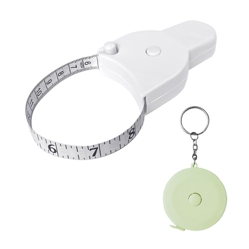 1 Weißes Körpermaß, 1 Grünes Maßband, Einziehbares Umfangsmaß, Beidseitiges Maßband, Einhandbedienung, Geeignet Zum Messen Von Kopf, Brust, Taille, Beinen 1 Weißes Körpermaß, 1 Grünes Maßband, Einziehbares Umfangsmaß, Beidseitiges Maßband, Einhandbedienung, Geeignet Zum Messen Von Kopf, Brust, Taille, Beinen von ATBUSS