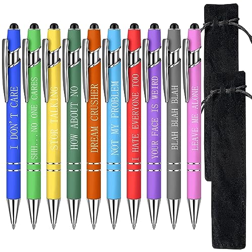 10 Stück Kugelschreiber mit inspirierenden Zitaten, 2 Stück Samtbeutel, neutraler Stift mit Feder, einziehbarer Kugelschreiber mit schwarzer Tinte, unverzichtbares Zubehör für Studenten und Büro. 10 Stück Kugelschreiber mit inspirierenden Zitaten, 2 Stück Samtbeutel, neutraler Stift mit Feder, einziehbarer Kugelschreiber mit schwarzer Tinte, unverzichtbares Zubehör für Studenten und Büro. von ATBUSS