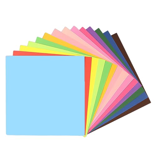 100 Bunte Origami-Blätter, Doppelseitiges Millimeterpapier Für Kinder, 20 X 20 Cm Großes Quadratisches Papier, Handgefertigtes Origami In 20 Farben, Geeignet Für Kunst- Und Bastelprojekte von ATBUSS