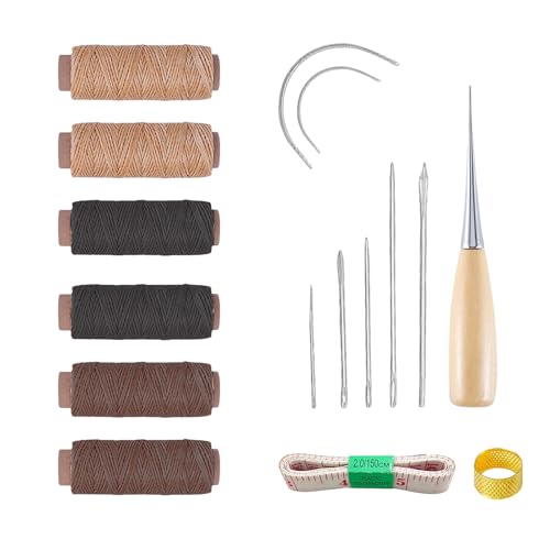 6 Rollen Wachsfaden, 1 Nadelsatz, 1 Kupferring, 1 Lederlineal, Nähwerkzeuge, Handgemachter Nadelfaden, Handgemachte Werkzeuge, Strickset 6 Rollen Wachsfaden, 1 Nadelsatz, 1 Kupferring, 1 Lederlineal, Nähwerkzeuge, Handgemachter Nadelfaden, Handgemachte Werkzeuge, Strickset von ATBUSS