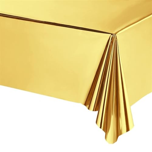 ATEUXOL Tischdecke Folie TischdeckenTischdecken Geburtstag Party Hochzeit Weihnachten Tisch Dekorationen Lieferungen(Gold) von ATEUXOL