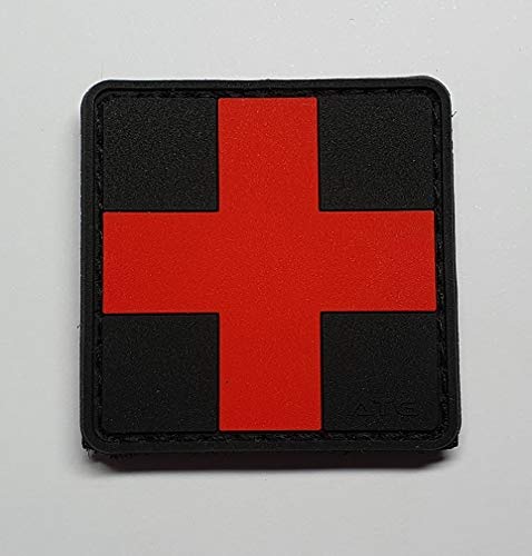 ATG Rot Kreuz Patch (schwarz/rot) von Giaeyhm
