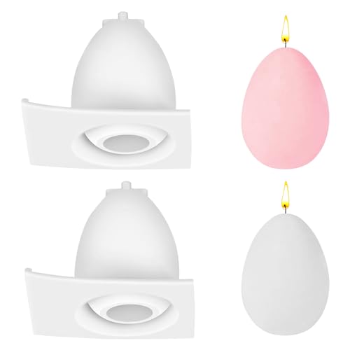 2 Stücke Silikonform Ostern, Kerzen Eierform Silikonformen, Ostereier Silikonform Kerzenform, DIY Kerzenform Silikon Ostereierform, Kerzenform, Seifenform, Gießformen für Ostern Dekorationen von ATJTYSX