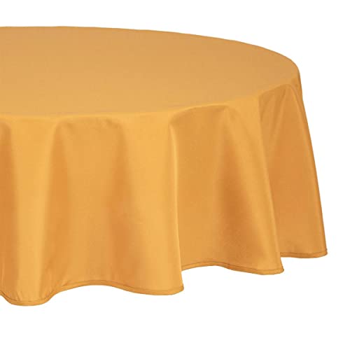 Atmosphera - Anti-Flecken Tischdecke - ockergelb - D180 cm - Senfgelb Atmosphera - Anti-Flecken Tischdecke - ockergelb - D180 cm - Senfgelb von ATMOSPHERA CREATEUR D'INTERIEUR