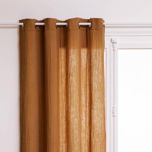 Atmosphera - Vorhang Jamana Baumwolle - Zimtbraun - 130x260 cm - Zimt Atmosphera - Vorhang Jamana Baumwolle - Zimtbraun - 130x260 cm - Zimt von ATMOSPHERA CREATEUR D'INTERIEUR
