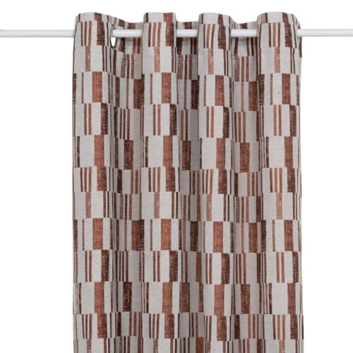 Atmosphera - Vorhang Leyna Jacquard Terracotta 140x260cm Atmosphera - Vorhang Leyna Jacquard Terracotta 140x260cm von ATMOSPHERA CREATEUR D'INTERIEUR