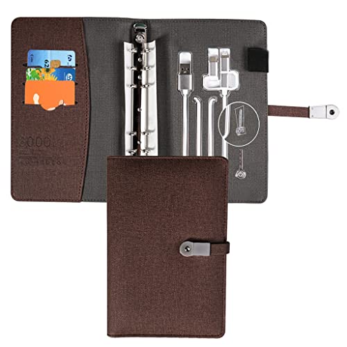 ATNCKS A6-Ordner, Notizbuch, Business-Dokumenten-Organizer, Aktenordner mit U-Disk, Büro-Manager-Planer (Farbe: A) von ATNCKS
