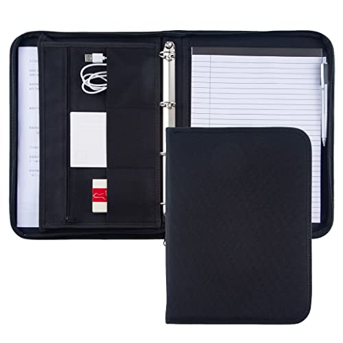 ATNCKS Dokumentenmappe für Büro, Konferenzen, A4, schwarzer Stoff, Oxford-Aktentasche (Farbe: A) von ATNCKS