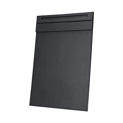 ATNCKS Magnetisches Klemmbrett, Aktenordner, A4, Papierklemmbrett, Ordner mit Clip für Geschäftsbedarf, Leder, schwarz, Portfolios Block von ATNCKS