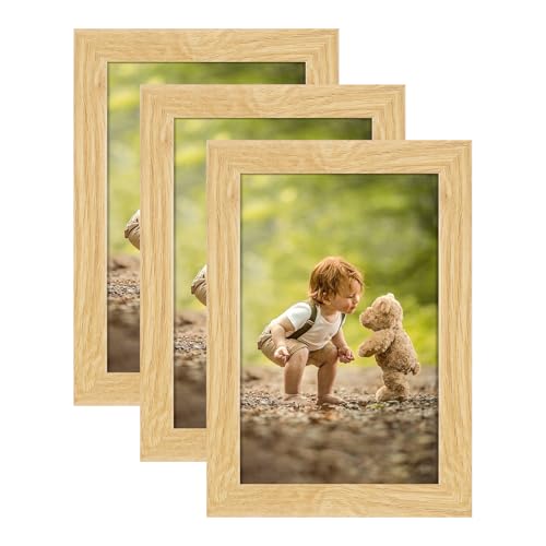 ATOBART 4x6 Zoll Zertifikat Bilderrahmen,Helles Holz Fotorahmen,Posterrahmen mit Kunststoffglas für Wandmontage Display,10x15 cm,3er Set ATOBART 4x6 Zoll Zertifikat Bilderrahmen,Helles Holz Fotorahmen,Posterrahmen mit Kunststoffglas für Wandmontage Display,10x15 cm,3er Set von ATOBART