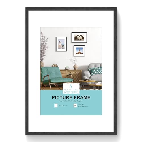 ATOBART A3 Zertifikat Bilderrahmen,Schwarzer Holz Fotorahmen mit Passepartout für A4 Druck,Posterrahmen mit Plexi-glass für Wandmontage Display,29.7x42 cm,Set von 1 ATOBART A3 Zertifikat Bilderrahmen,Schwarzer Holz Fotorahmen mit Passepartout für A4 Druck,Posterrahmen mit Plexi-glass für Wandmontage Display,29.7x42 cm,Set von 1 von ATOBART