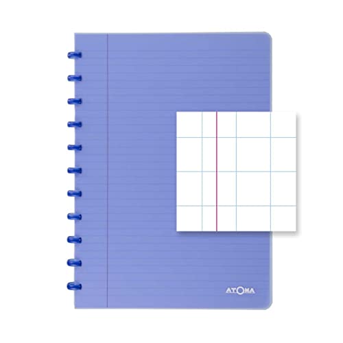 ATOMA Notizbuchsystem - Robust transparent - A4 - blau - Kariert 10 mm ATOMA Notizbuchsystem - Robust transparent - A4 - blau - Kariert 10 mm von ATOMA