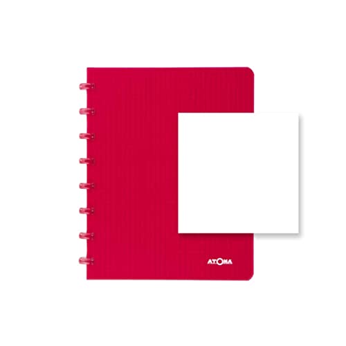 ATOMA Notizbuchsystem - Robust transparent - A5 - rot - Blanco ATOMA Notizbuchsystem - Robust transparent - A5 - rot - Blanco von ATOMA