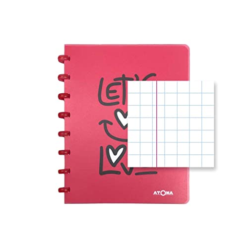 ATOMA Notizbuchsystem - #Writing - A5 - rot - Kariert 5 mm von ATOMA