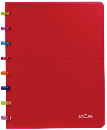 Tutti Frutti Atoma Notizbuch, A5, liniert, 144 Seiten bewegliche, Rot von ATOMA