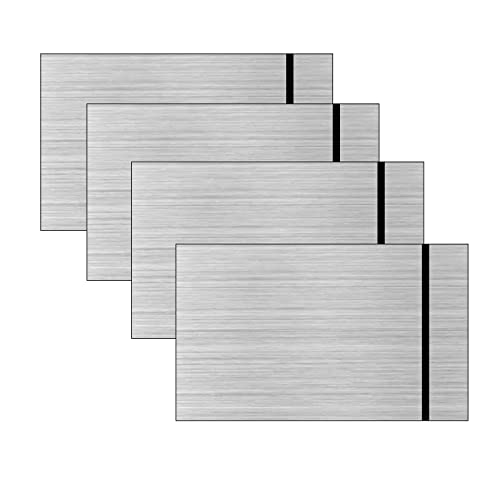 ATOMSTACK 4 Stück Acrylplatten Schilder 30 x 20 cm für Laser Graviermaschine, Personalisierte Acryl Schilder Gravur Namensschild für Schilder, DIY, Display, Mattiert Silberplatte Gravur schwarzer von ATOMSTACK