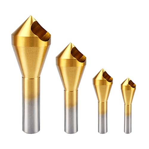 ATOPLEE Senker-Bohrer-Set, 4 Stück 90 Grad M2 Titan-Senker-Bohrer für Holz, Metall, Faserplatten, Sperrholz, Kunststoff, PVC ATOPLEE Senker-Bohrer-Set, 4 Stück 90 Grad M2 Titan-Senker-Bohrer für Holz, Metall, Faserplatten, Sperrholz, Kunststoff, PVC von ATOPLEE