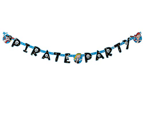 ATOSA -Atosa-8473-Girlande Piraten-Party, 144 x 11 cm, schwarz (8473) von ATOSA