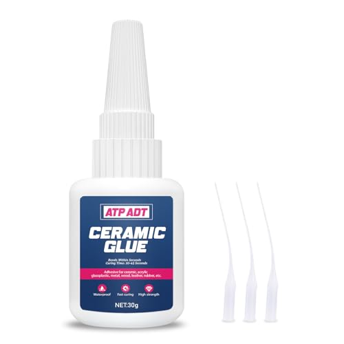 30g Porzellankleber Extra Stark, Hitzebeständiger Keramikkleber, Porzellankleber Spülmaschinenfest, Anti-Trocknungsspitze, Kleber für Ton und Keramik, Porzellan, Tassen, Ceramic Glue 30g Porzellankleber Extra Stark, Hitzebeständiger Keramikkleber, Porzellankleber Spülmaschinenfest, Anti-Trocknungsspitze, Kleber für Ton und Keramik, Porzellan, Tassen, Ceramic Glue von ATP ADT