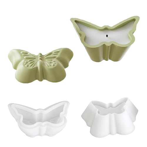 ATYUSVIC Glasharzform mit Deckel, Schmetterlingsförmige Organizer-Box, Silikonform, zur Herstellung von Schmuck-Aufbewahrungsboxen, Kerzengläsern, Aschenbechern, Sukkulentententöpfen (Stil 6) von ATYUSVIC