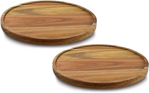 Lazy Susan Drehteller aus Akazienholz, 27,9 cm, 2 Stück von AUAM