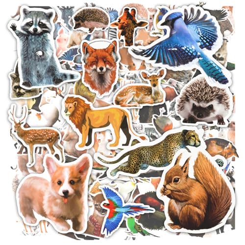 AUAUY 100 Stück Aufkleber, Tiere Aufkleber, Verschiedene Muster Sticker, Wasserdichte Vinyl Aufkleber für Erwachsene Kinder, Ästhetische Aufkleber für Wasserflasche Laptop Scrapbook Tagebuch AUAUY 100 Stück Aufkleber, Tiere Aufkleber, Verschiedene Muster Sticker, Wasserdichte Vinyl Aufkleber für Erwachsene Kinder, Ästhetische Aufkleber für Wasserflasche Laptop Scrapbook Tagebuch von AUAUY