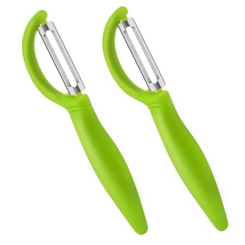 AUAUY 2 Stück Sparschäler, Universalschäler Edelstahl Set, Kartoffelschäler Spargelschäler, Multifunktion Gemüseschäler, Zweischneidige Schäler für Karotten Gemüse Grün AUAUY 2 Stück Sparschäler, Universalschäler Edelstahl Set, Kartoffelschäler Spargelschäler, Multifunktion Gemüseschäler, Zweischneidige Schäler für Karotten Gemüse Grün von AUAUY