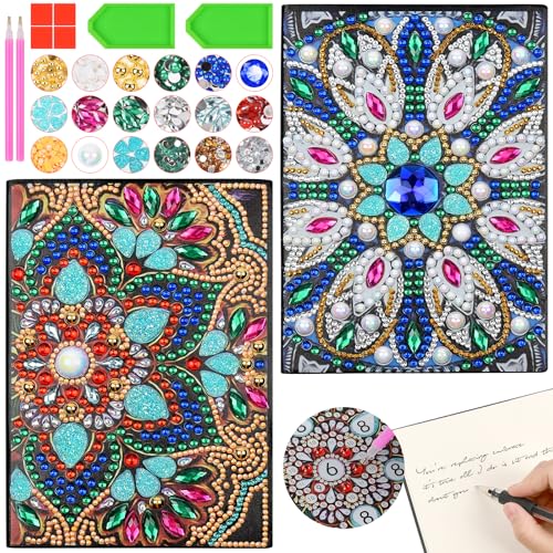 AUAUY Basteln Mädchen 7 8 9 10 Jahre, A5 Notizbuch Diamantmalerei, 5D DIY Diamond Pasted Painting Notebook Kits, Strass Diamant Malerei Notizbuch, Blanko Tagebuch aus Leder für Schülerbüro Schulbedarf AUAUY Basteln Mädchen 7 8 9 10 Jahre, A5 Notizbuch Diamantmalerei, 5D DIY Diamond Pasted Painting Notebook Kits, Strass Diamant Malerei Notizbuch, Blanko Tagebuch aus Leder für Schülerbüro Schulbedarf von AUAUY