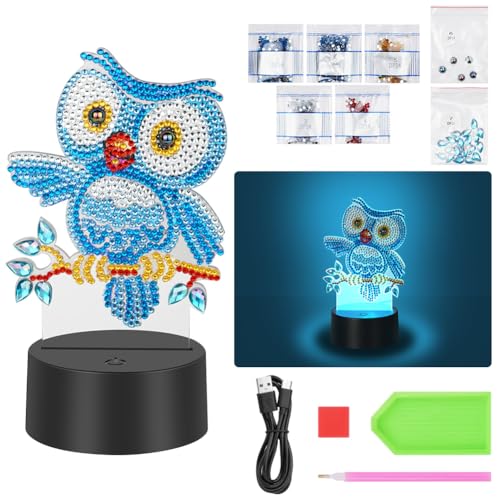 AUAUY Geschenke für Mädchen 5 6 7 8 9 10 Jahre, Eule Diamond Painting Kreative Nachtlicht Basteln am Kindergeburtstag, 5D Diamantmalerei DIY Nachtlicht Mosaik Basteln Kinder Weihnachtsgeschenke AUAUY Geschenke für Mädchen 5 6 7 8 9 10 Jahre, Eule Diamond Painting Kreative Nachtlicht Basteln am Kindergeburtstag, 5D Diamantmalerei DIY Nachtlicht Mosaik Basteln Kinder Weihnachtsgeschenke von AUAUY