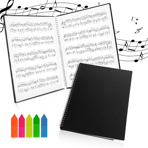 AUAUY Notenmappe für Notenblätter, Mappe für Notenblätter 60 Taschen, A4 Größe Musik Tabelle Datei Ordner mit Haftnotizen, Music Sheet Folder Konzer Chorfolder, Musik Noten Ordner für Musiker und Band AUAUY Notenmappe für Notenblätter, Mappe für Notenblätter 60 Taschen, A4 Größe Musik Tabelle Datei Ordner mit Haftnotizen, Music Sheet Folder Konzer Chorfolder, Musik Noten Ordner für Musiker und Band von AUAUY