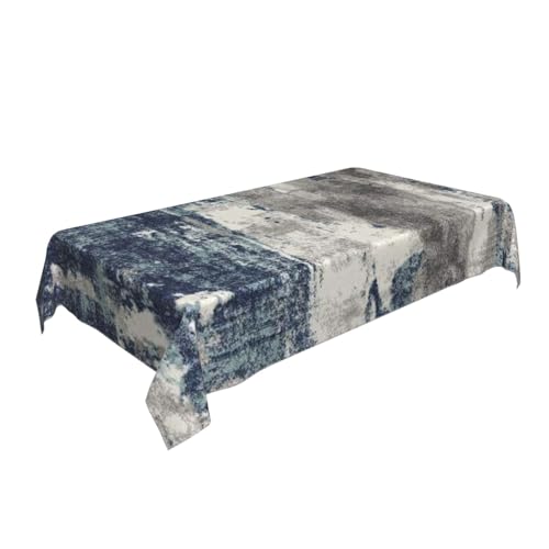 AUBKFELD Rechteckige Tischdecke, abstrakt, blau, bedruckt, 140 x 90 cm, Urlaubstischdecke, Stoff-Tischdecke, dekorativ für Picknick, Küche, Esszimmer, Party AUBKFELD Rechteckige Tischdecke, abstrakt, blau, bedruckt, 140 x 90 cm, Urlaubstischdecke, Stoff-Tischdecke, dekorativ für Picknick, Küche, Esszimmer, Party von AUBKFELD