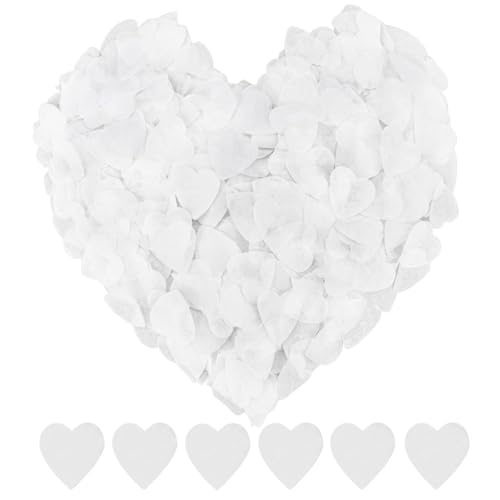 12000 Stück Herz biologisch abbaubares Konfetti, 2,5 cm weißes Hochzeitskonfetti, Hochzeitskonfetti biologisch abbaubar für Luftballons, Hochzeiten, Geburtstagsdeko, Jubiläum 12000 Stück Herz biologisch abbaubares Konfetti, 2,5 cm weißes Hochzeitskonfetti, Hochzeitskonfetti biologisch abbaubar für Luftballons, Hochzeiten, Geburtstagsdeko, Jubiläum von AUCANNIO