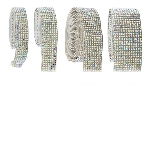 1 Rolle selbstklebende Kristall-Strass-Streifen, Kristallband, Bling-Aufkleber mit 2 mm Strasssteinen, für Bastelarbeiten, Kunsthandwerk von AUCBGJQCPM