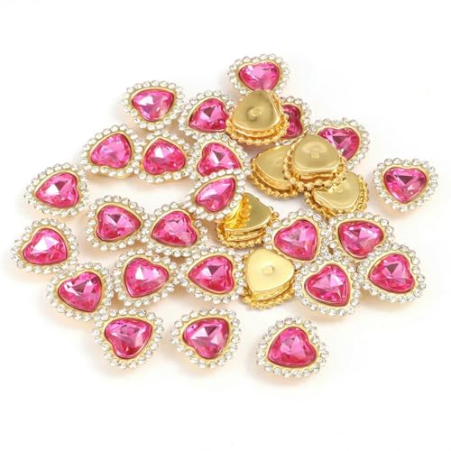 30 Stück 10 mm Pfirsichherz Sonnenblume Gold flache Unterseite Hand zum Aufnähen auf Strass DIY Kleidung Schuhe Tasche Haarschmuck Zubehör von AUCBGJQCPM