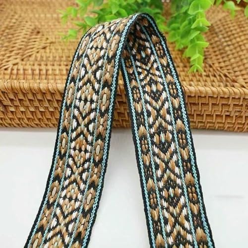 4,5 m, Polyester-Baumwoll-Jacquard-Gurtband, Nähen, Band, Kleidersack, Riemen, Schrägband, dekoratives Spitzenband, 30/38 mm 4,5 m, Polyester-Baumwoll-Jacquard-Gurtband, Nähen, Band, Kleidersack, Riemen, Schrägband, dekoratives Spitzenband, 30/38 mm von AUCBGJQCPM