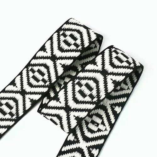4,5 m, Polyester-Baumwoll-Jacquard-Gurtband, Nähen, Band, Kleidersack, Riemen, Schrägband, dekoratives Spitzenband, 30/38 mm 4,5 m, Polyester-Baumwoll-Jacquard-Gurtband, Nähen, Band, Kleidersack, Riemen, Schrägband, dekoratives Spitzenband, 30/38 mm von AUCBGJQCPM